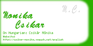 monika csikar business card