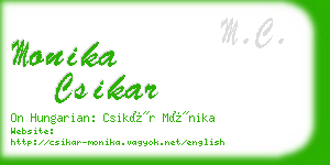 monika csikar business card